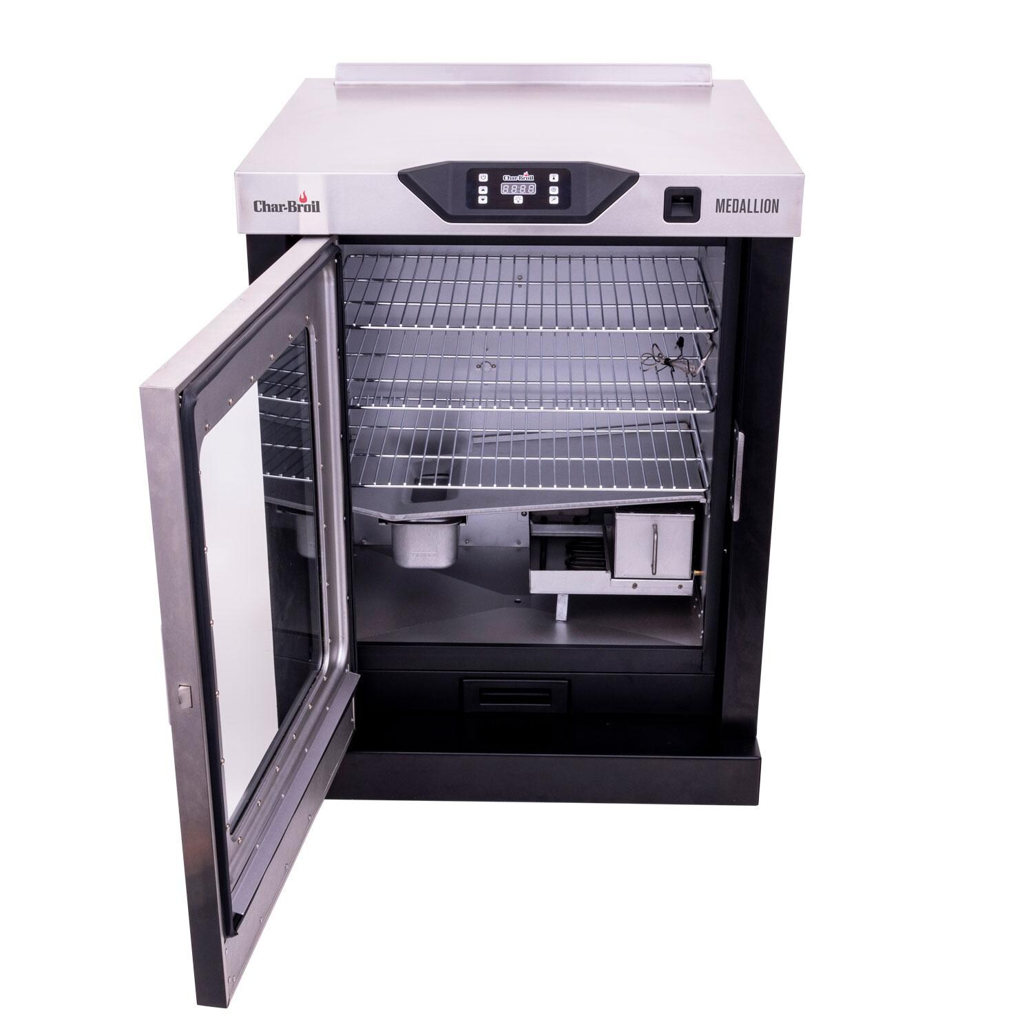 Char-Broil 463246619 Modular Kitchen Electric Smoker - Door Open Frontal View thumbnail