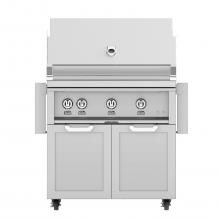Hestan 36-Inch Propane Gas Grill W/ Rotisserie On Double Door Tower Cart - Steeletto - GABR36-LP-SS