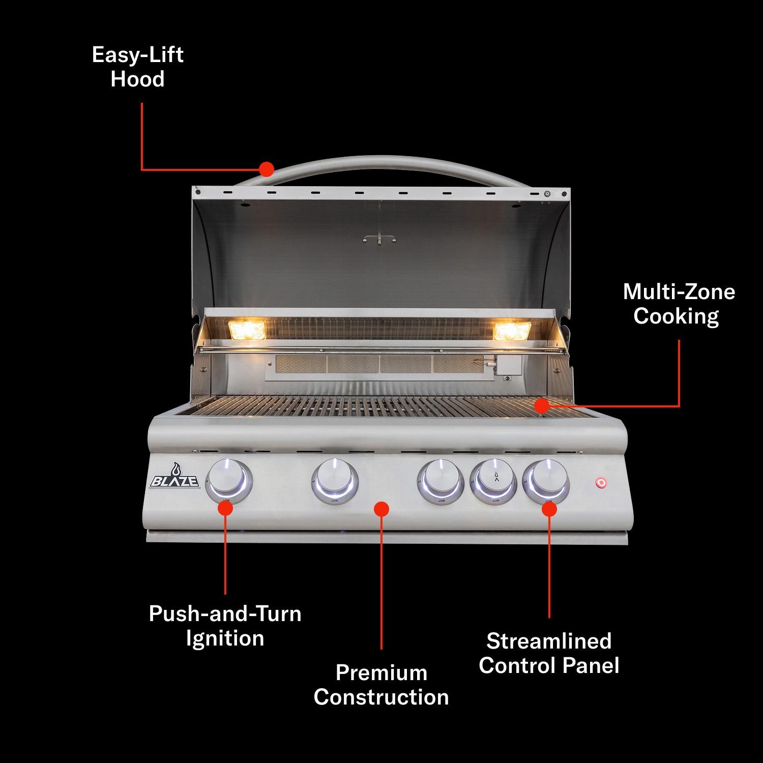 Blaze BLZ-4LTE3-LP Built-In Propane Grill - Grill Anatomy - Detail thumbnail