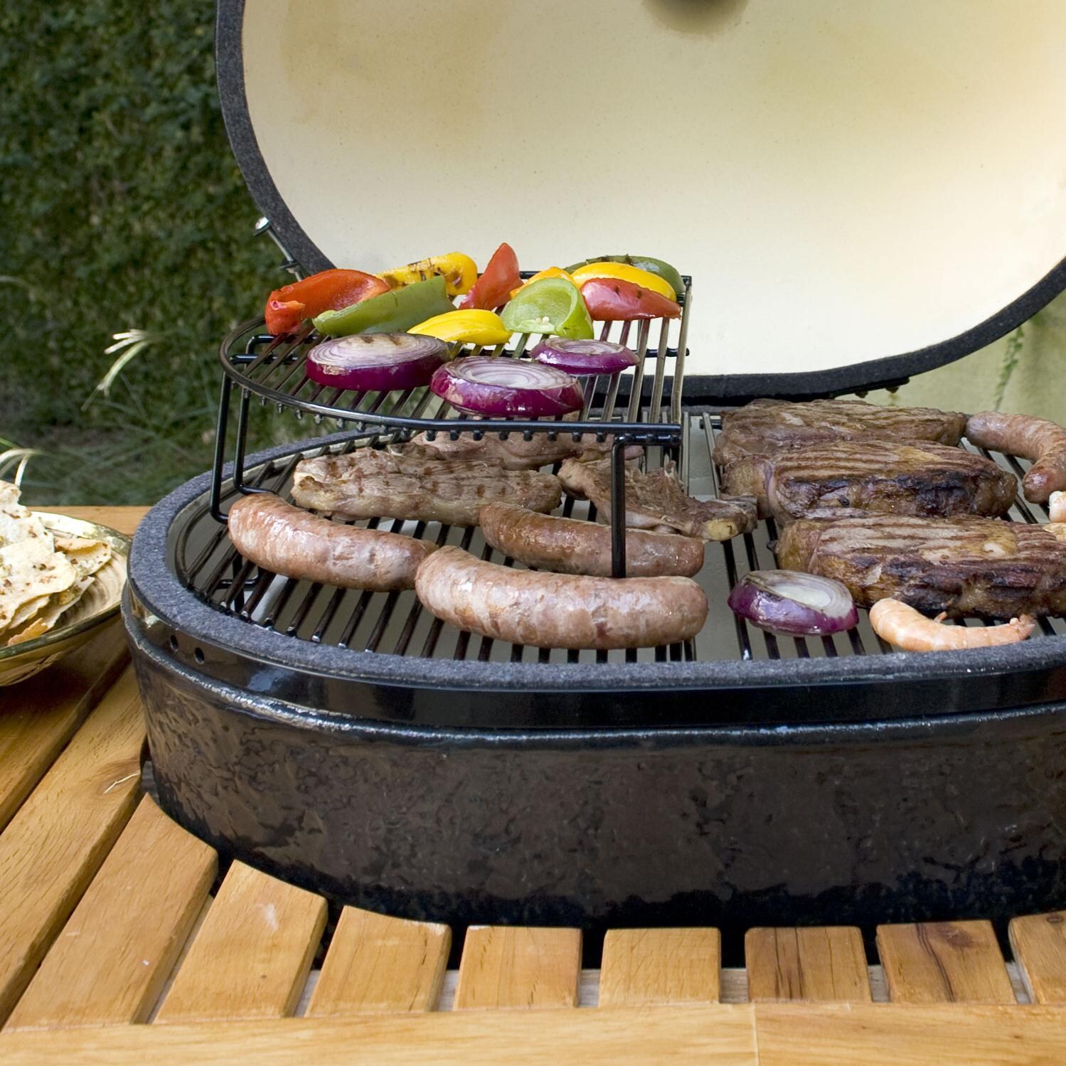 Primo Extended Cooking Rack For Oval XL And Large Round Kamado BBQ Guys