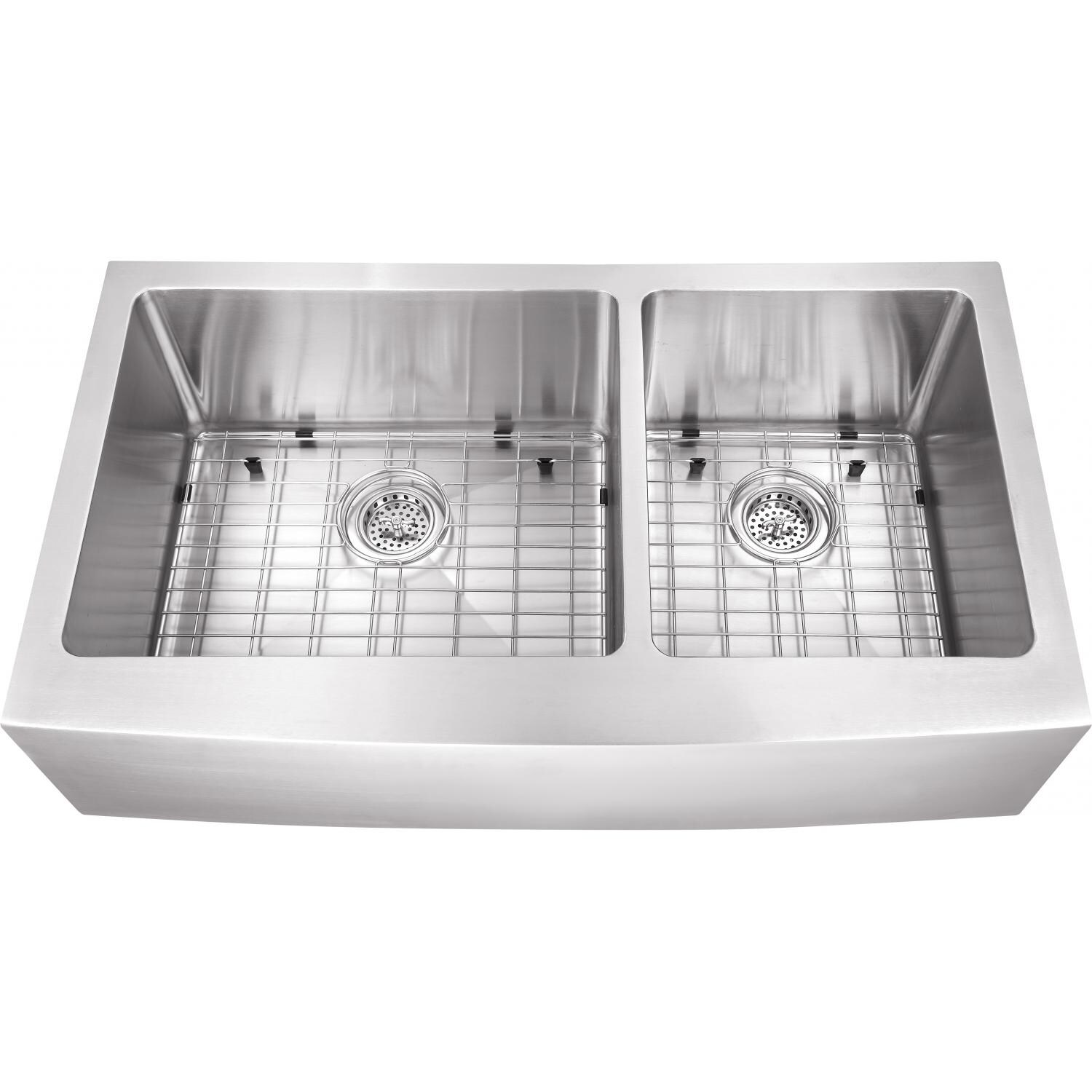 Platinum Sinks 35 X 20 16Gauge 60/40 Double Bowl Stainless Steel Apron