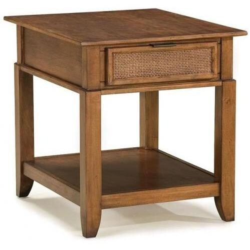 Home Styles Jamaican Bay End Table With Shelf Soft Mahogany 553520