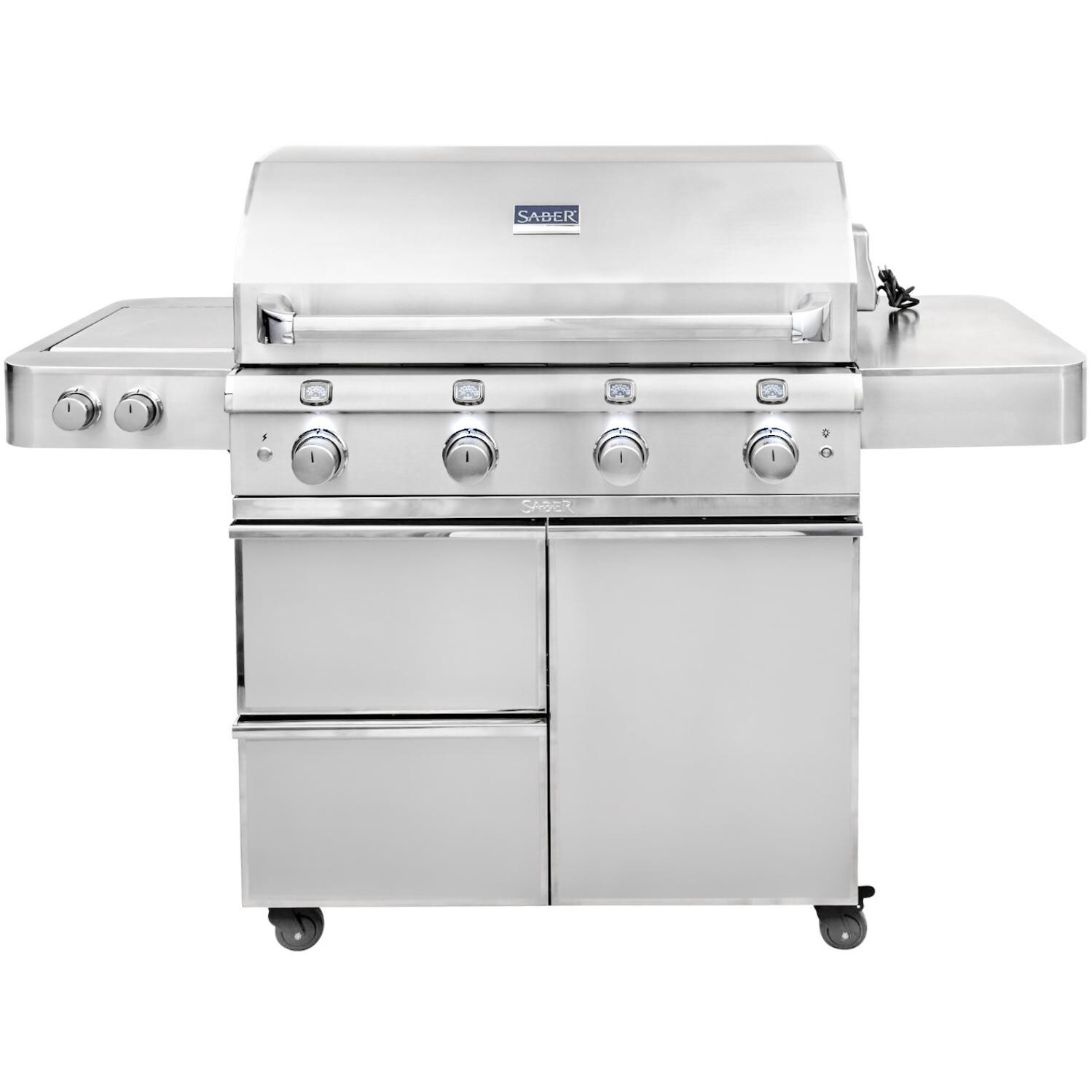 Saber Elite 1670 40-Inch 4-Burner Infrared Propane Gas Grill With Side Burner - R67SC0917