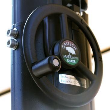 Galtech 10 X 10 Ft. Square Patio Umbrella W/ Manual Lift - Easy Tilt Wheel Detail thumbnail