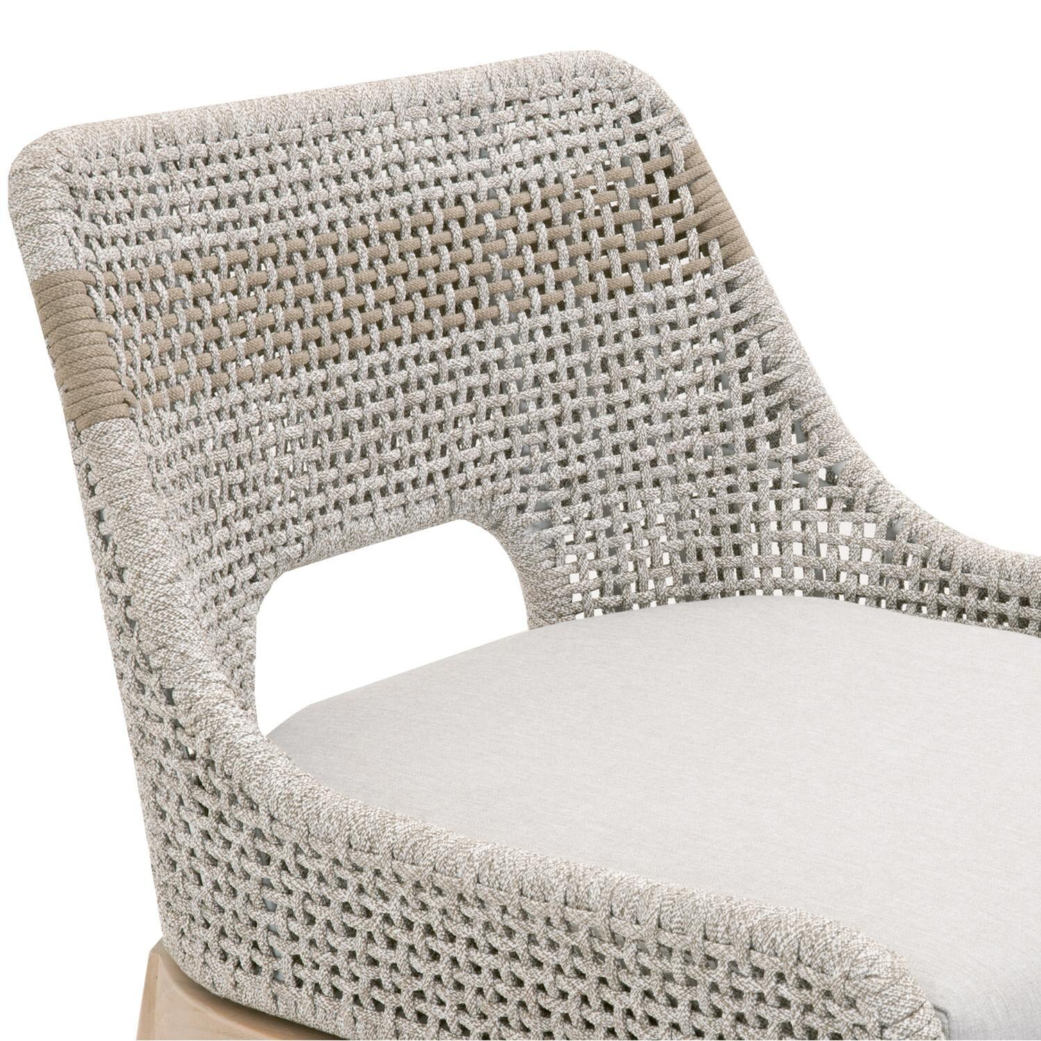 Cocoa Way Woven Rope Counter Stool in Taupe & White By Lakeview - Chair Detail thumbnail
