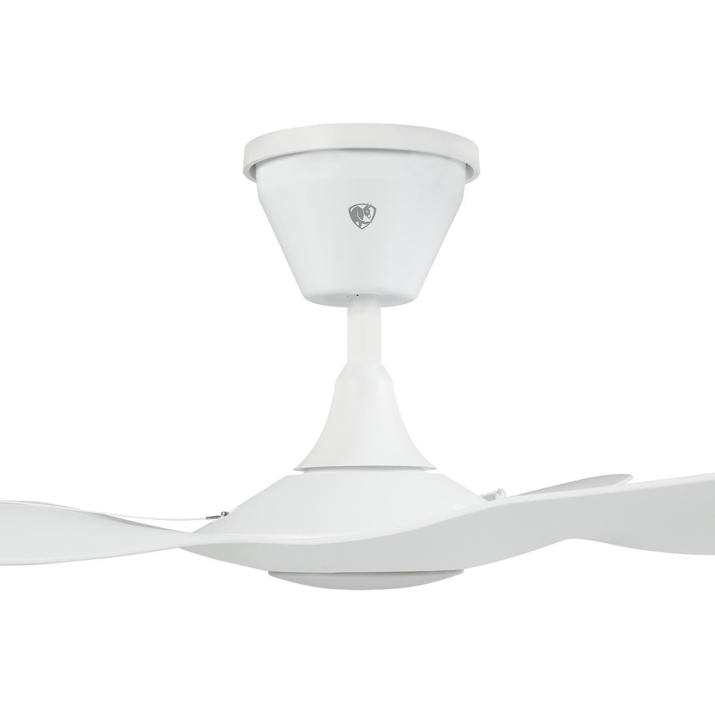 Big Ass Fans MK-HKC1-042506A824F824I05S2 52-Inch Haiku Coastal Marine Grade Ceiling Fan in White w/ Universal Mount and 5-Inch Extension Tube - Side View - White Background thumbnail