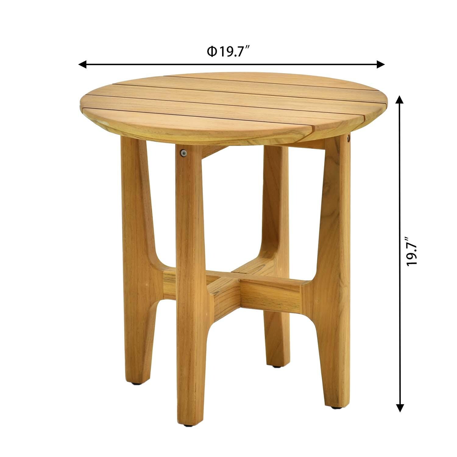Ridgeview 8 Pc Set Teak Seating Set By Lakeview Outdoor Designs - End Table - Dimensional thumbnail