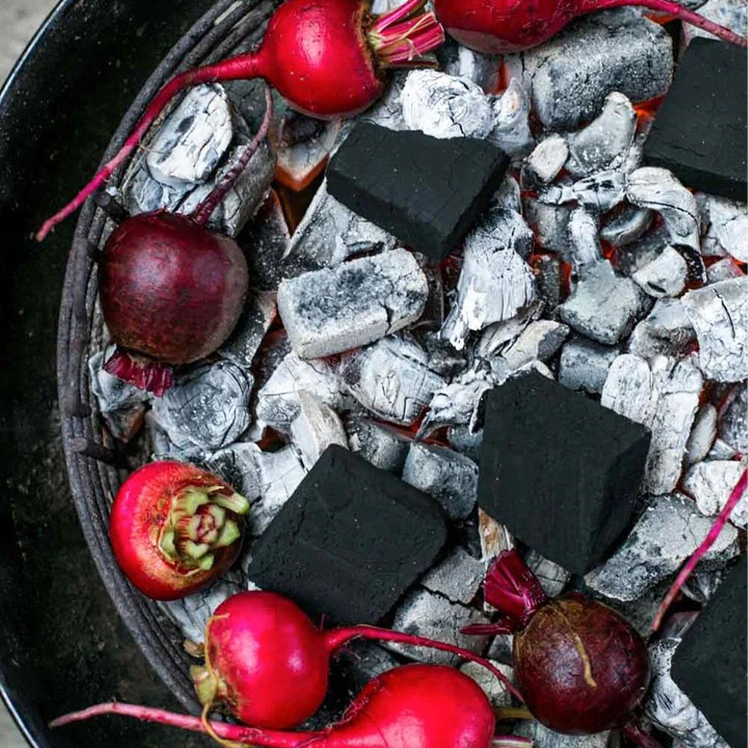 ProQ 101320 Frontier Elite BBQ Smoker - Charcoal Basket Roasting Vegetables - Lifestyle thumbnail