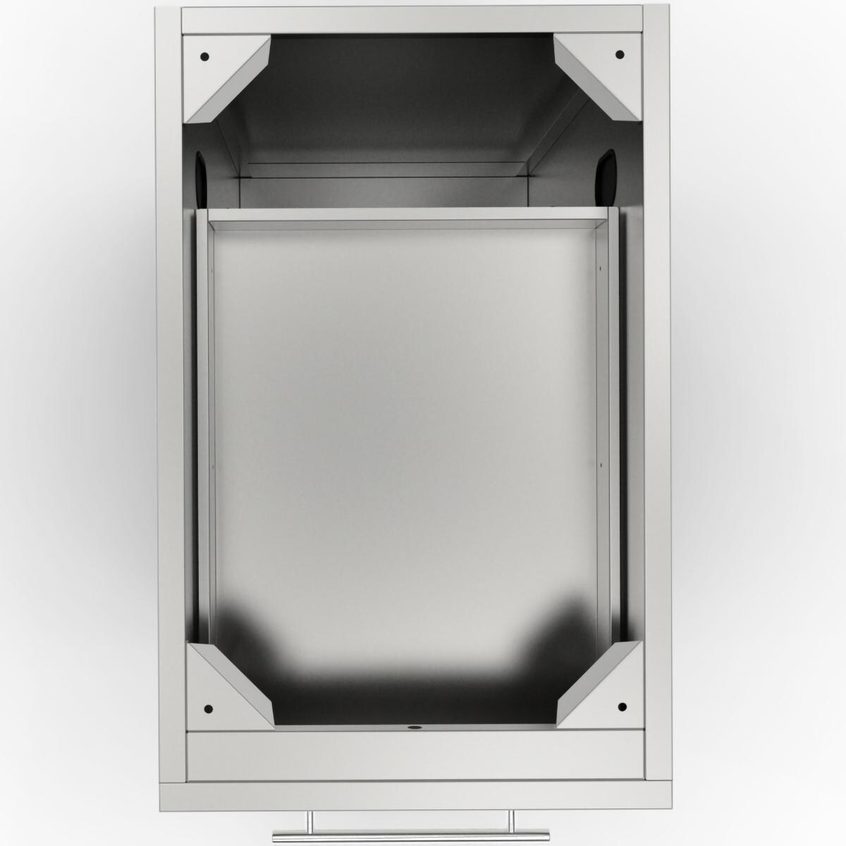 Sunstone SBC18SLPCD 18-in Outdoor Kitchen Propane Tank / Trash Drawer Island Cabinet - Overhead View - White Background thumbnail