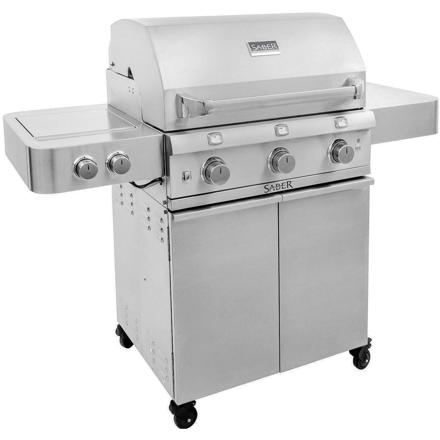 Saber Premium R50SC0017 500 32-Inch 3-Burner Infrared Propane Gas Grill With Side Burner - Right Facing thumbnail