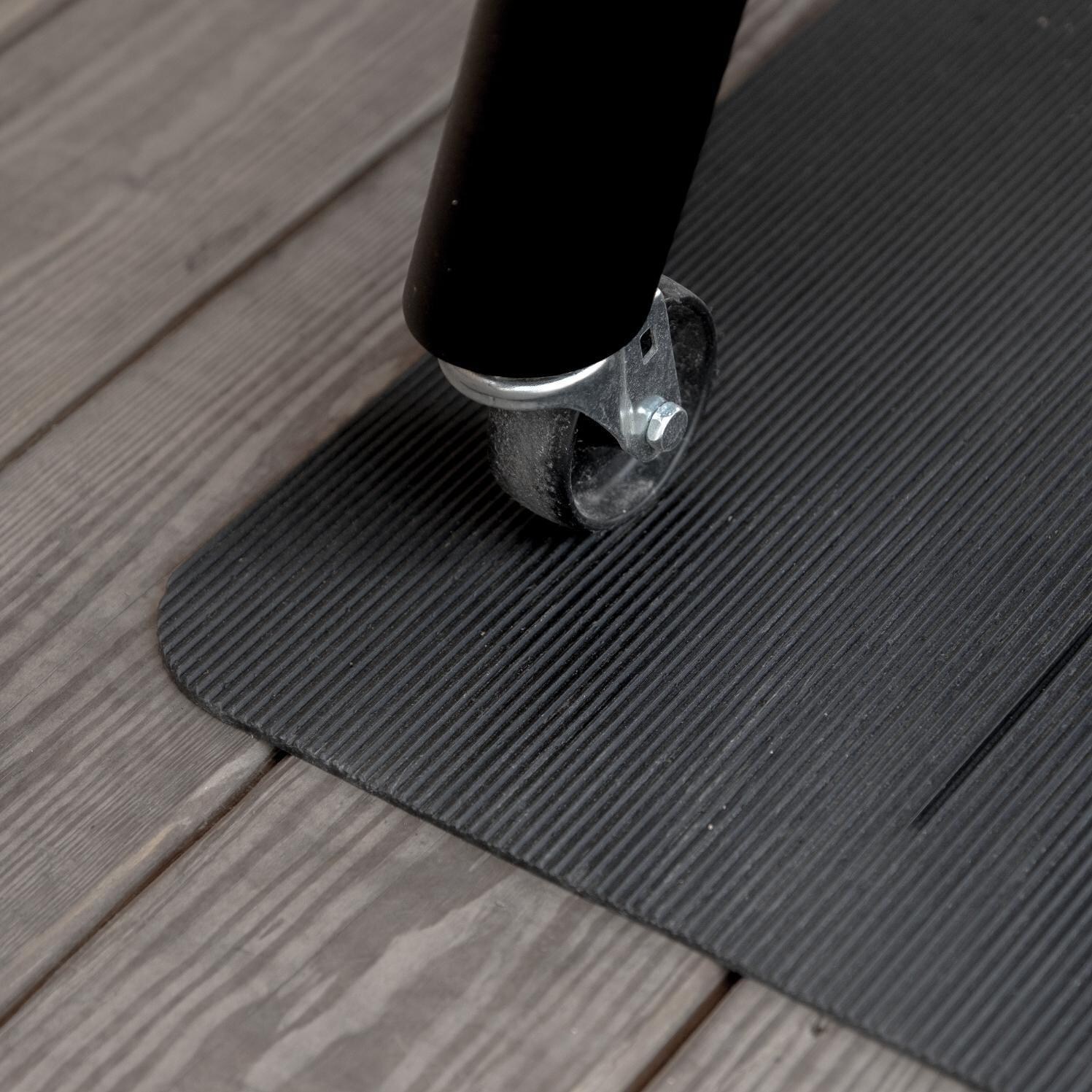 BBQGuys Signature BBQ-WLD-3777-60S 60 X 30 Inch Rubber BBQ Grill Mat - Closeup Under the Grill thumbnail