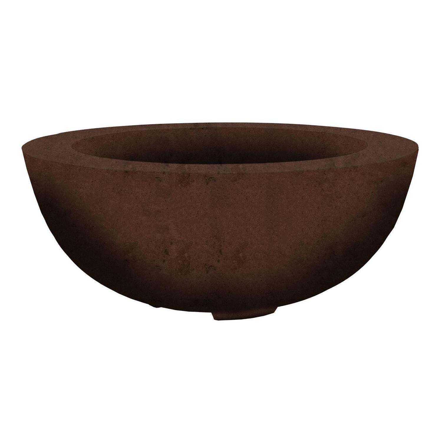 Moderno 8 39-in Round GFRC Propane Fire Bowl in Cafe by Prism Hardscapes