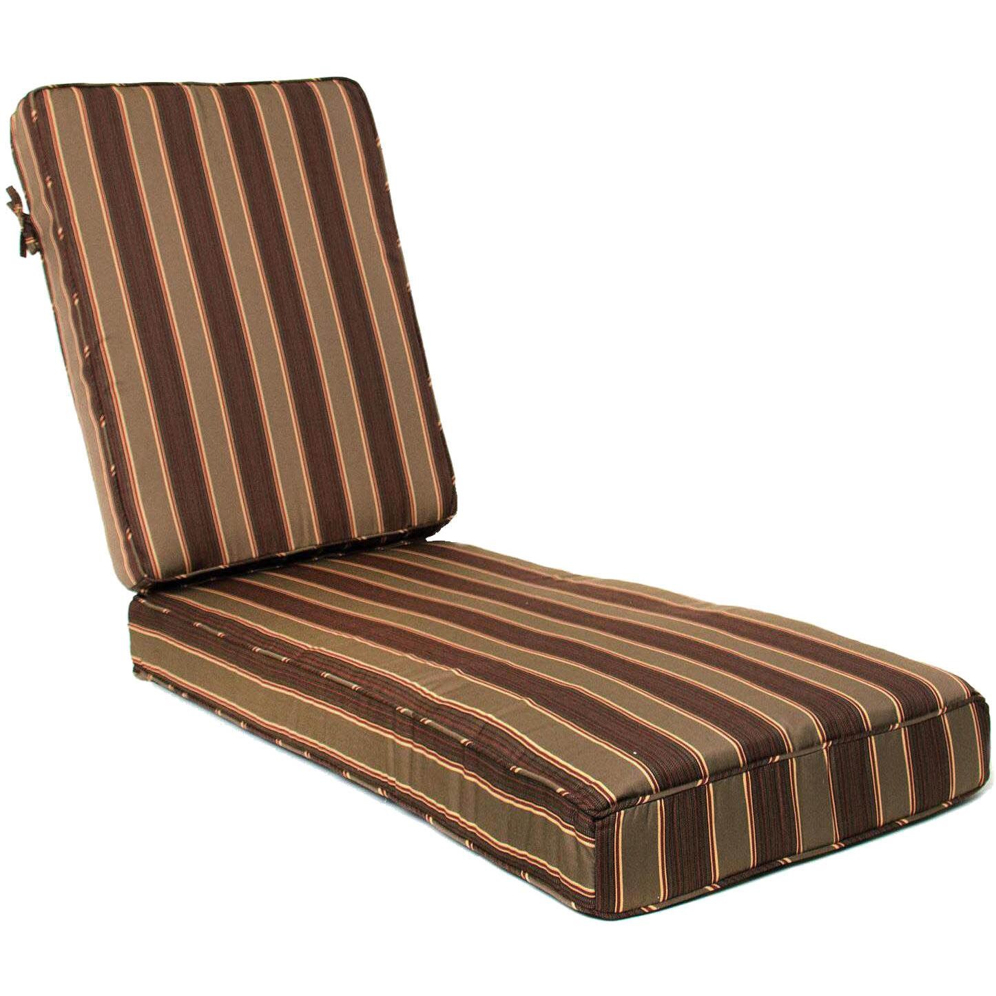 Extra Long Replacement Chaise Lounge Cushion With Piping - Davidson Redwood thumbnail