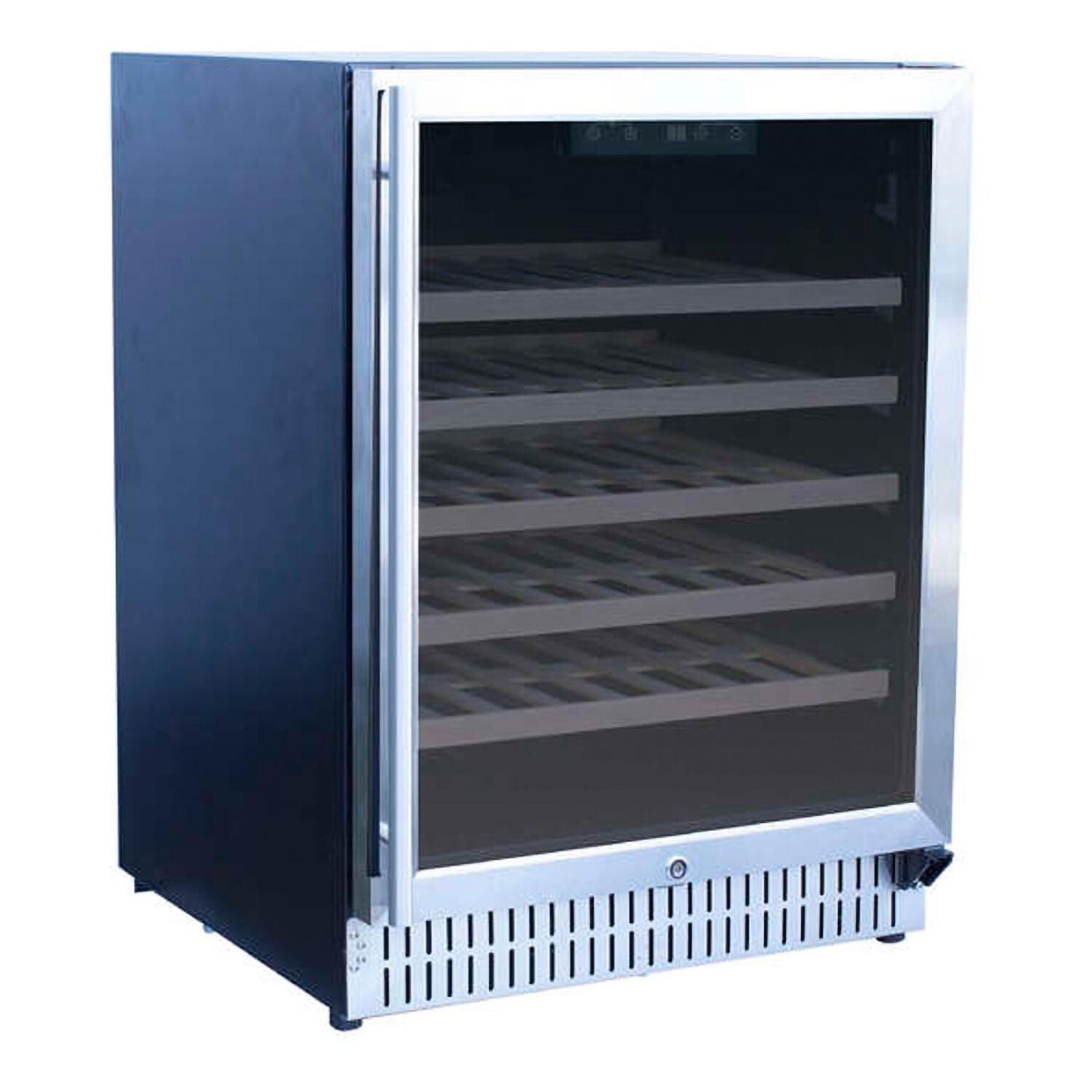 Summerset RFR-24W 24 Inch Outdoor Rated Wine Cooler - Angled - White Background thumbnail