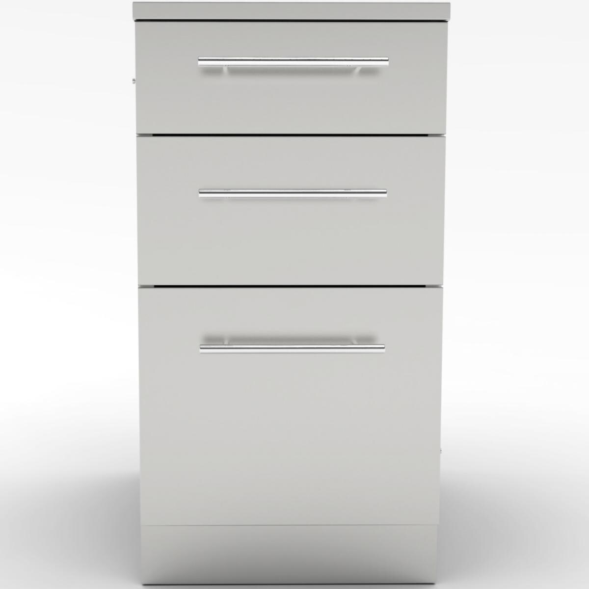 Sunstone SBC18STD 18-in Outdoor Kitchen Triple Drawer Island Cabinet - Cabinet Front - White Background thumbnail