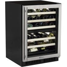 Marvel 40 Bottle Right Hinge Dual Zone Wine Cellar - Stainless Steel - ML24WDG3RS image