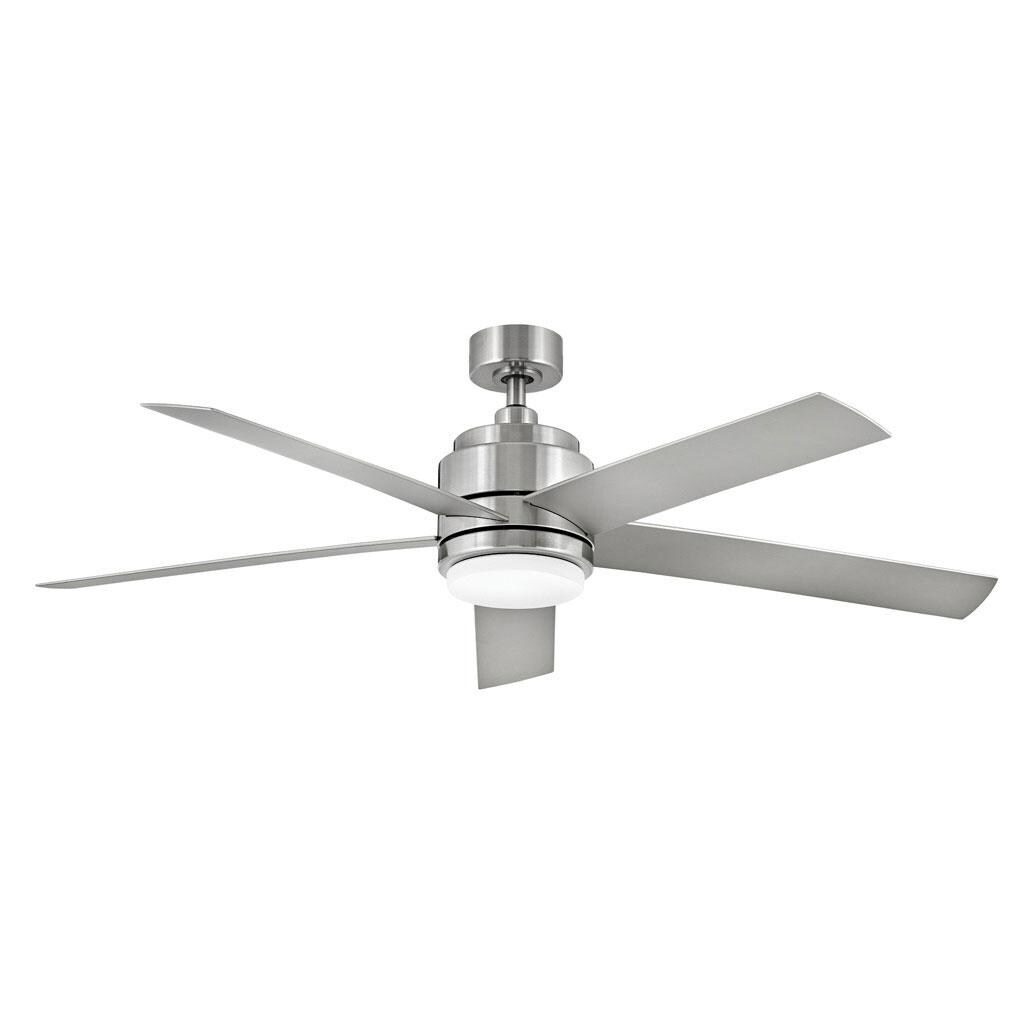 Hinkley Lighting Tier 54 Inch Indoor / Outdoor Ceiling Fan W/ LED Lighting - Brushed Nickel - 902054FBN-LWA