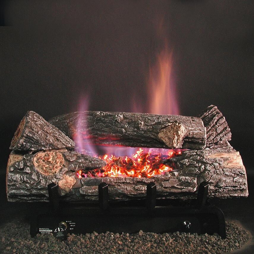 Rasmussen Chillbuster See-Thru Gas Log Set with Vent Free Evening Embers Single Burner  thumbnail