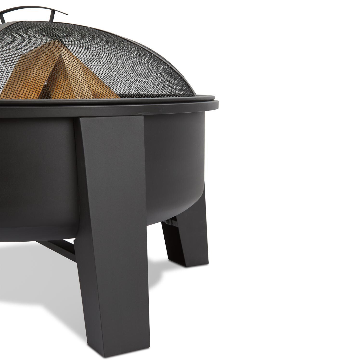 Ultimate Patio SC-360-BLK Logtown 35-Inch Round Wood Burning Fire Pit - Detail thumbnail