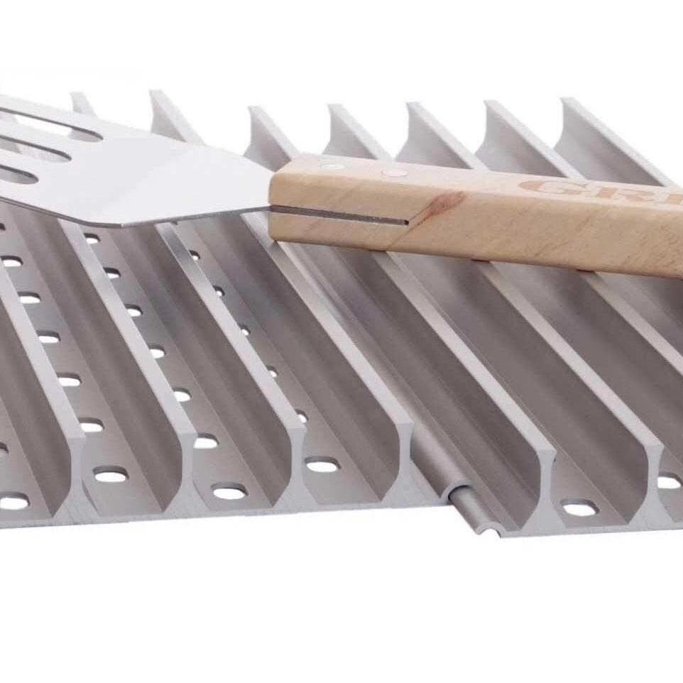 GrillGrate 18.5-Inch Hard Anodized Aluminum 3-Panel Grill Surface Set - Interlocking Grates thumbnail