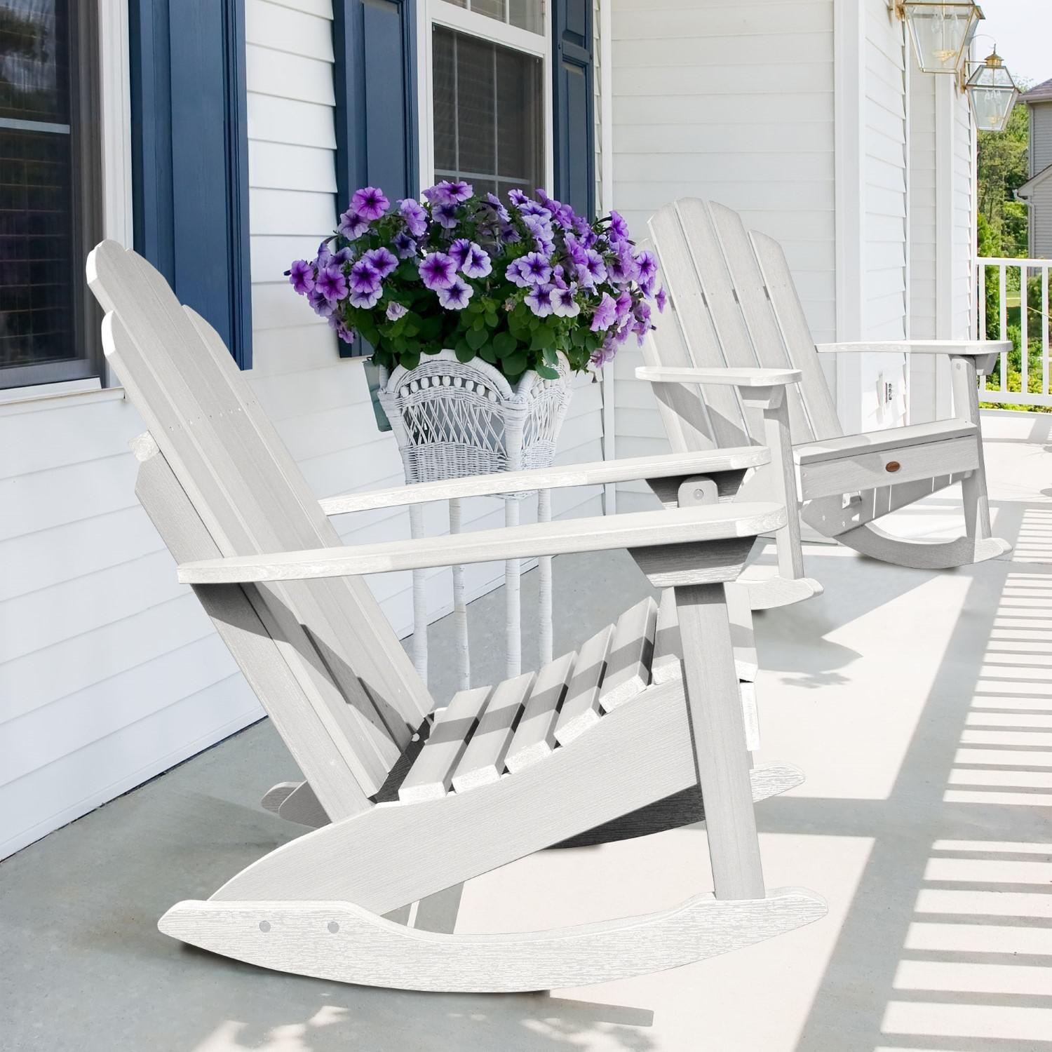Lakeview Paradise Key Adirondack Rocking Chair - White