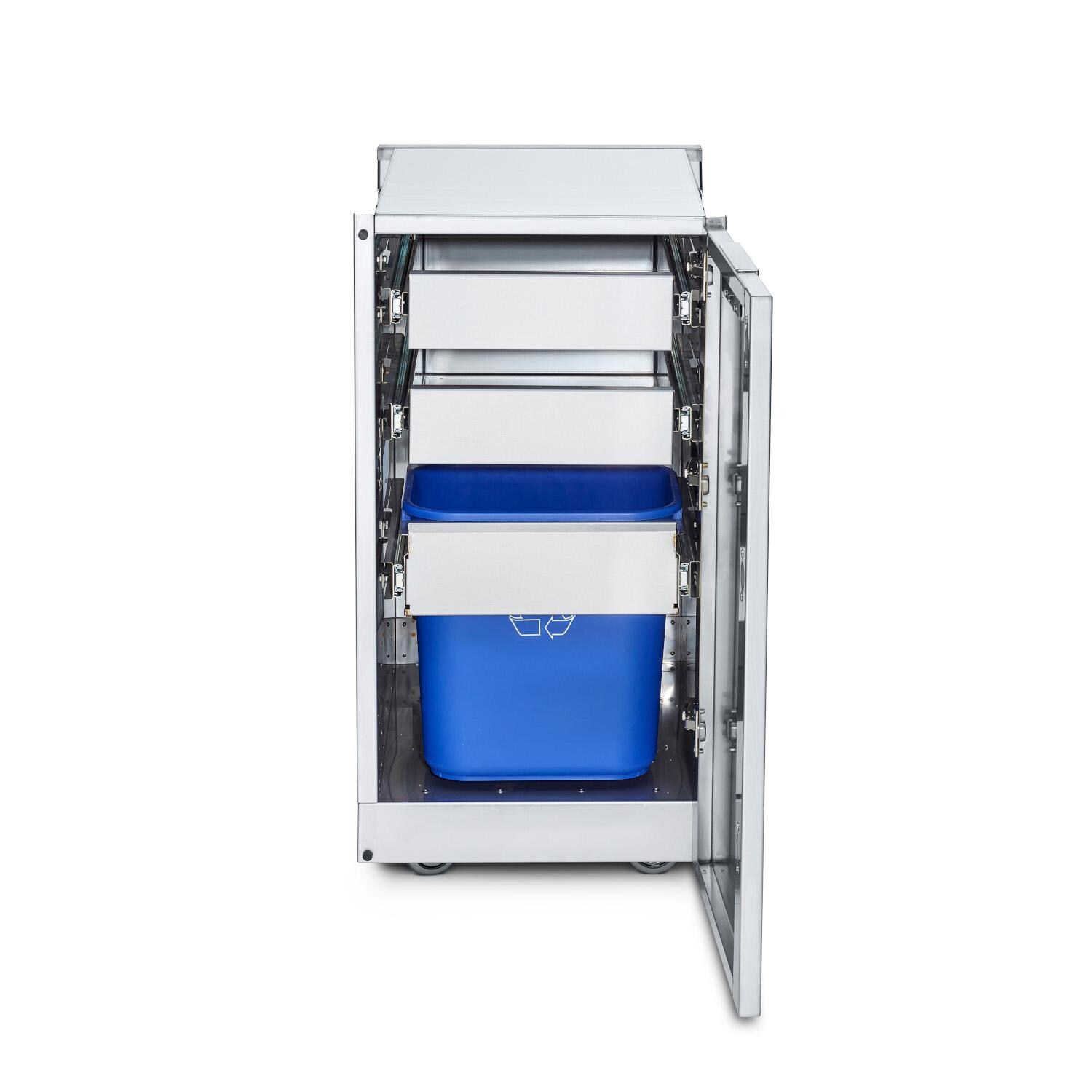 Crown Verity Infinite Series 18-Inch Stainless Steel Cabinet Module w/ Garbage Bin Holder & Two Drawers - ICM-GH-2D