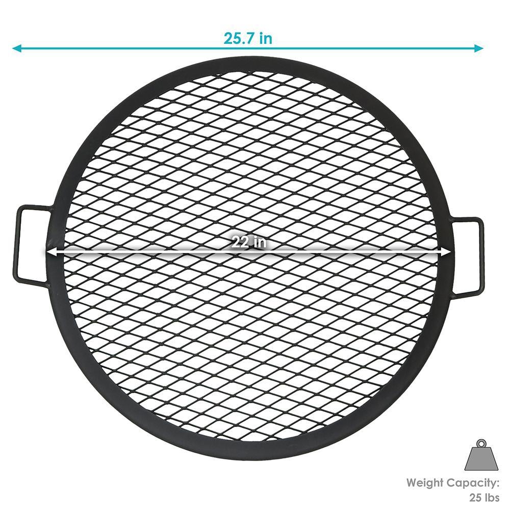 Ultimate Patio 22-Inch X-Marks Fire Pit Grill Grate - Dimensions thumbnail