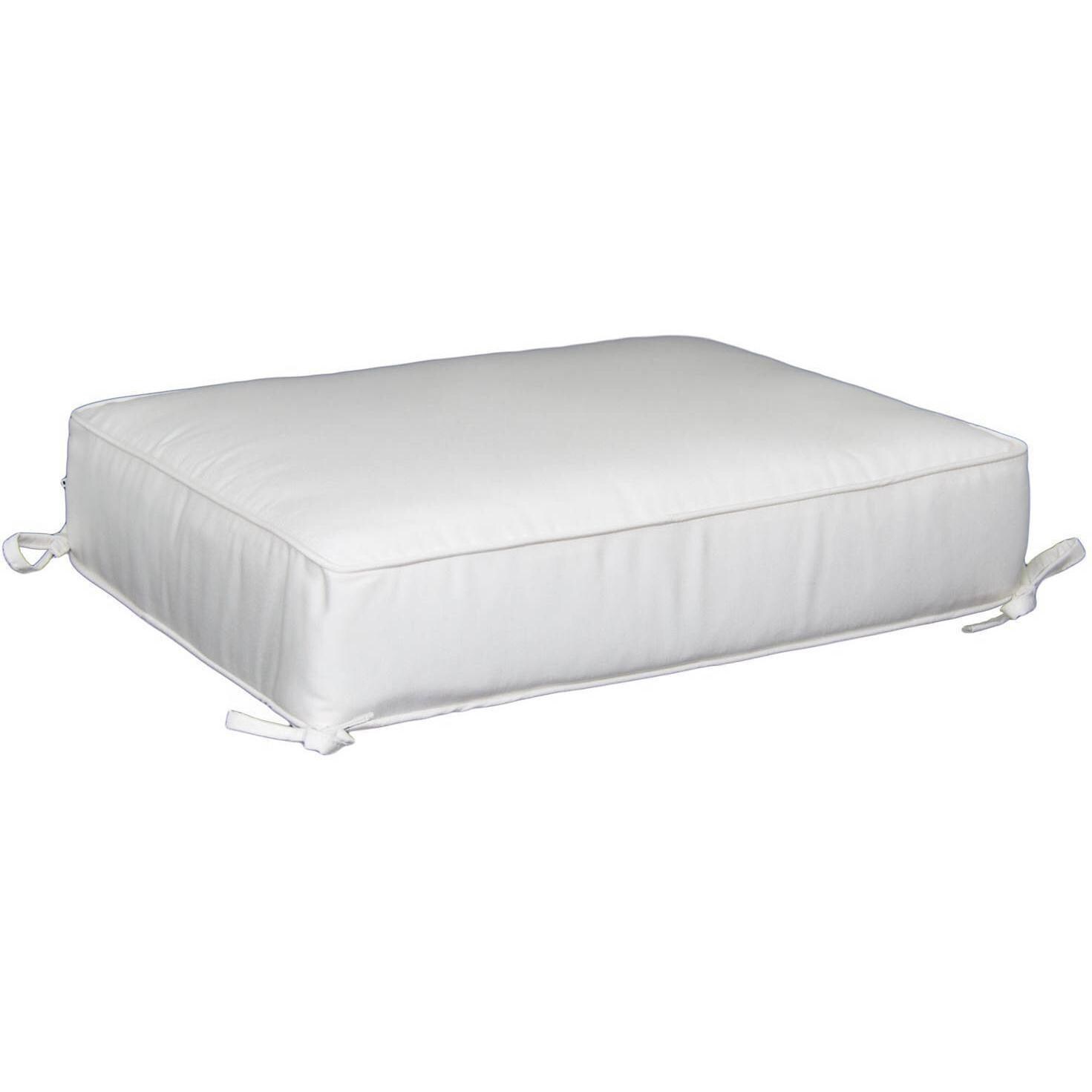 Sunbrella Canvas Natural Medium Outdoor Replacement Ottoman Cushion W/ Piping By BBQGuys Signature