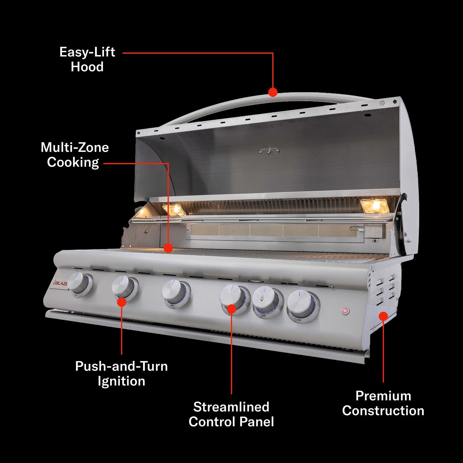 Blaze BLZ-5LTE3-LP Built-In Propane Grill - Grill Anatomy - Detail thumbnail