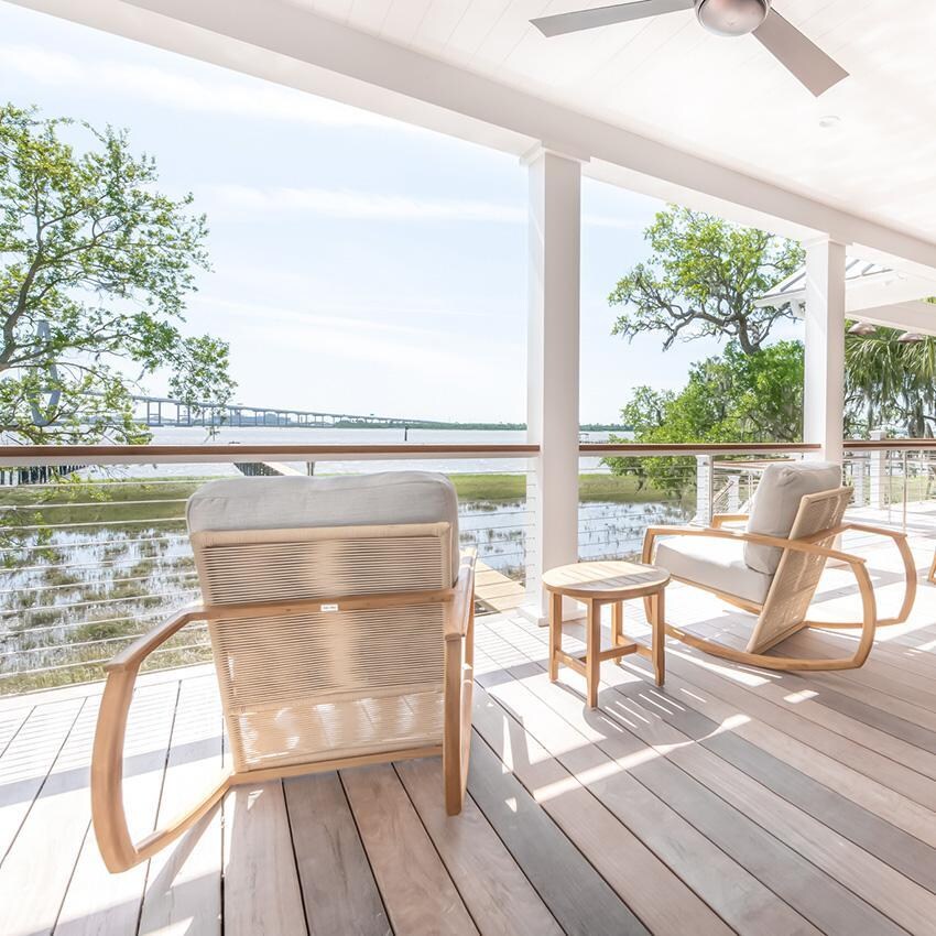 Teak + Table Charleston Round Side Table - Lakeside Alternate - Lifestyle thumbnail