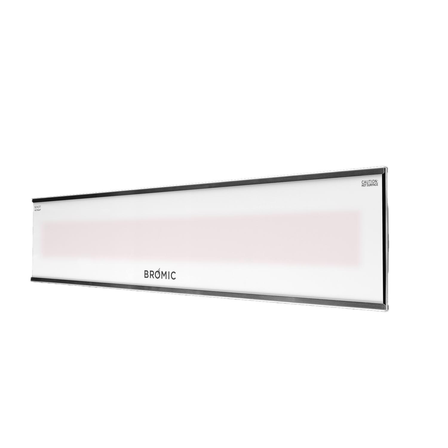 Bromic Platinum 2300W Smart-Heat Series II 240V Electric Patio Heater - Heater On - White - Installed