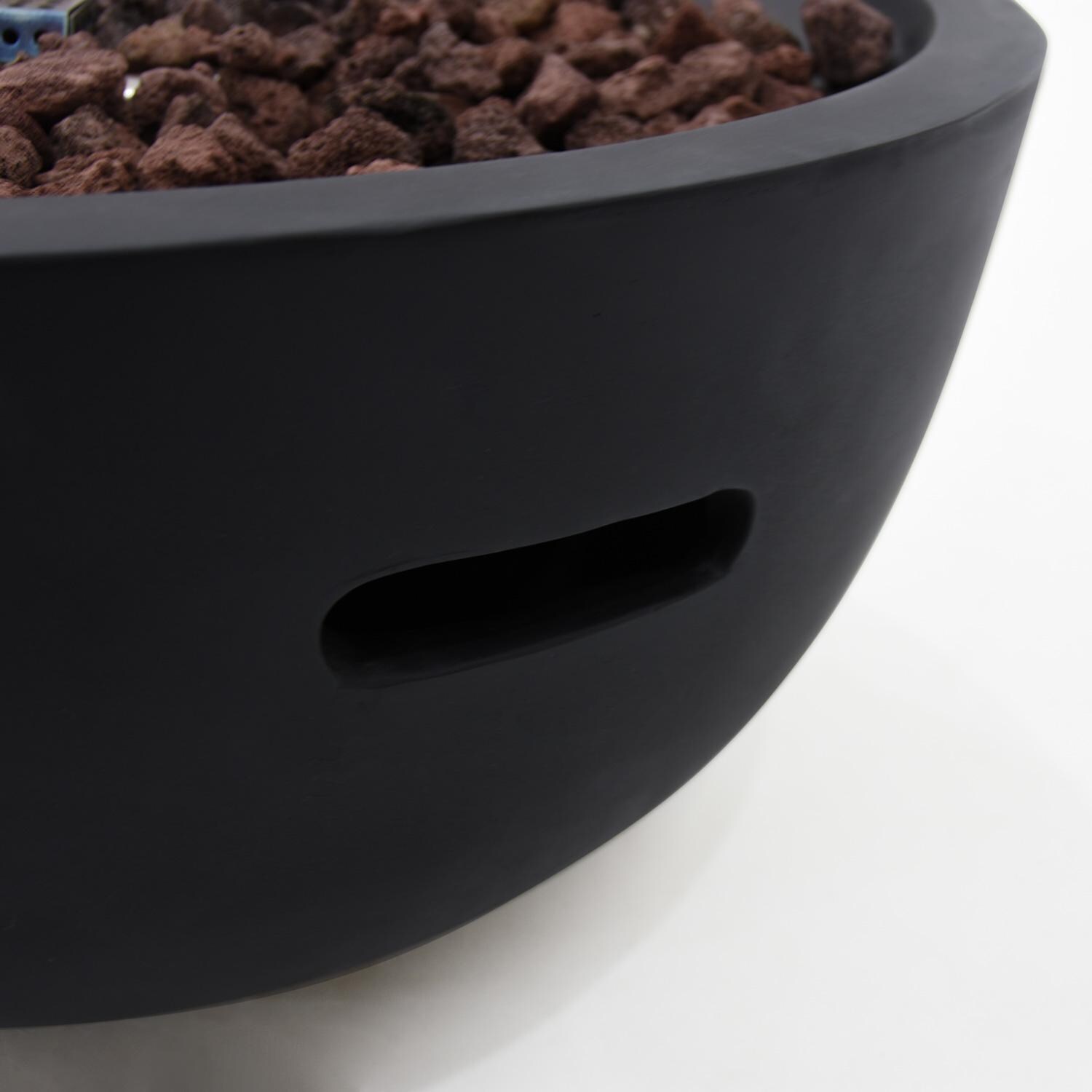 Elementi OFG119-NG Modeno Jefferson 26-Inch Natural Gas Fire Bowl - Bowl Base Detail thumbnail