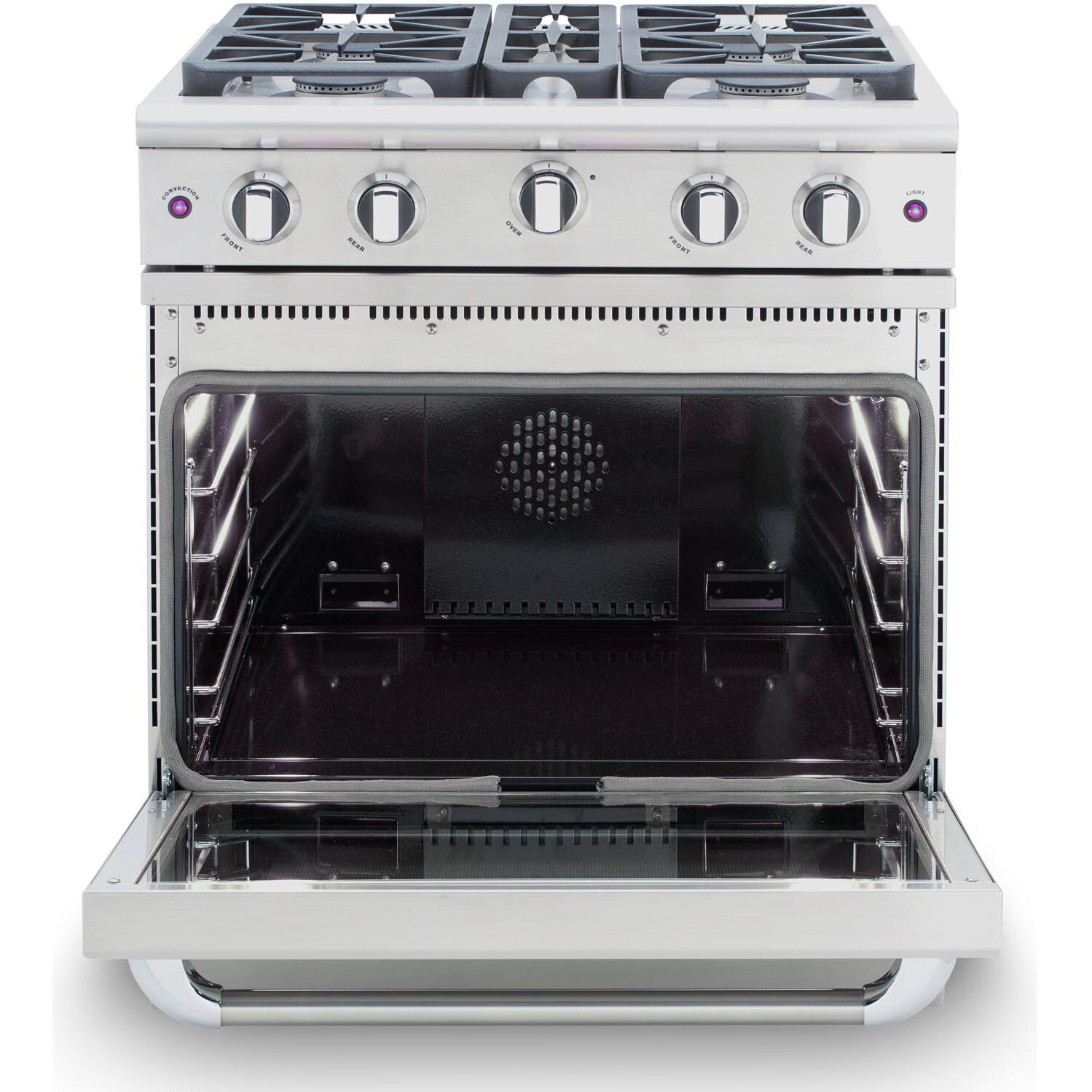 Capital Precision II 30-Inch 4-Burner Propane Gas Range - Open View Shown Without Flex-Roll Racks thumbnail