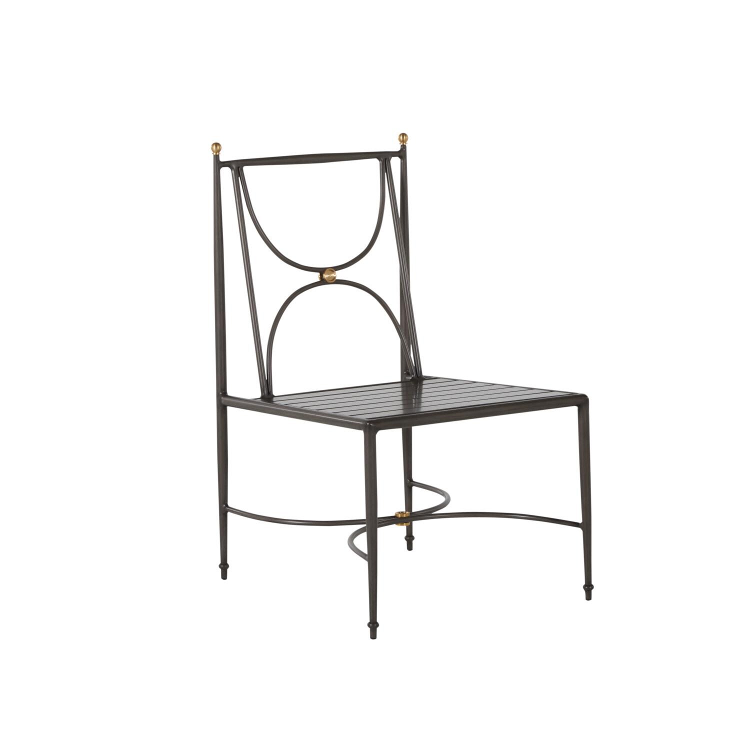 Summer Classics 436831+C833H6101W6101 Roma Aluminum Side Chair - Cushions Removed thumbnail