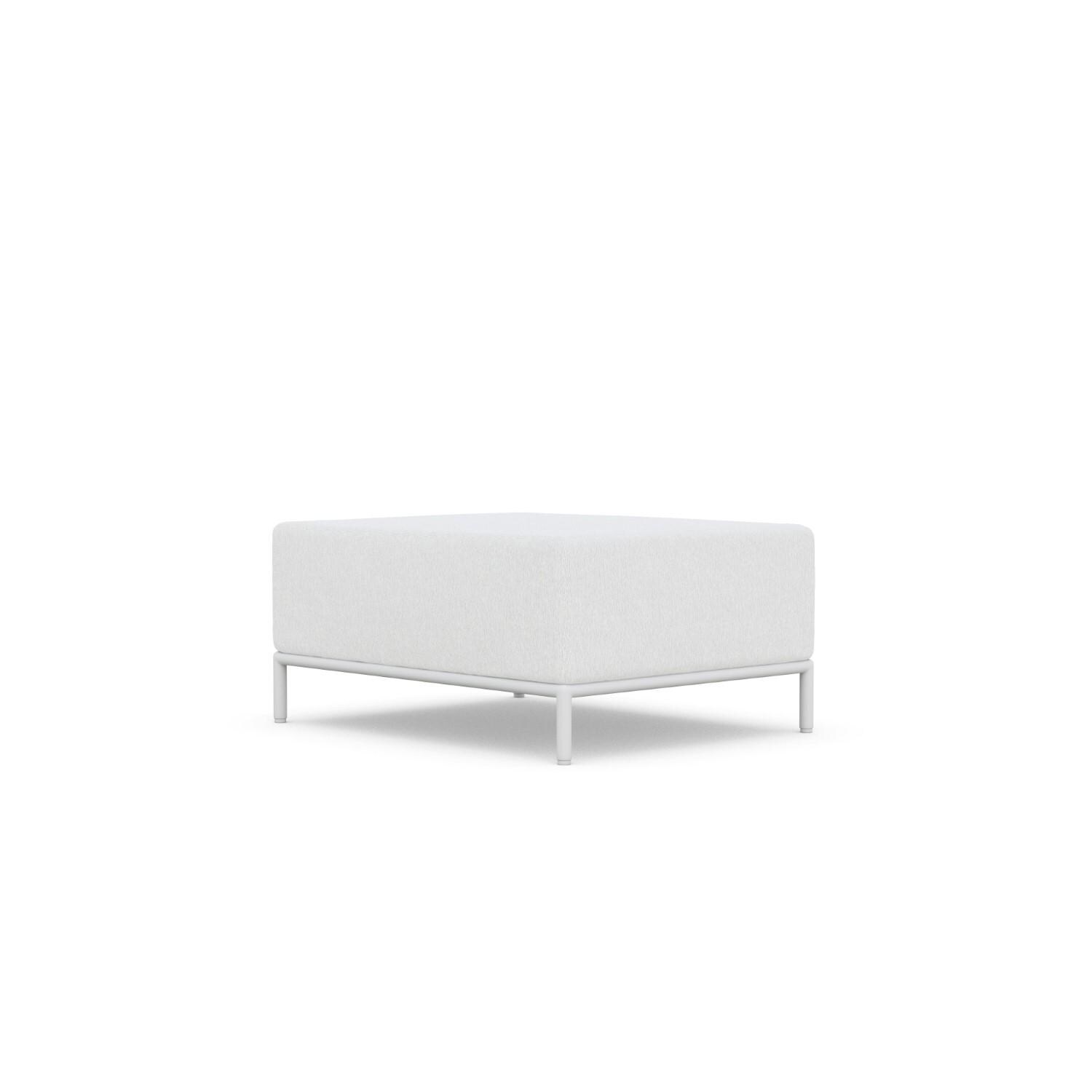 Azzurro Living KAM-TR17OT-CU Kamari Woven Rope Ottoman in White Mist/Cloud - Angled - White Background thumbnail