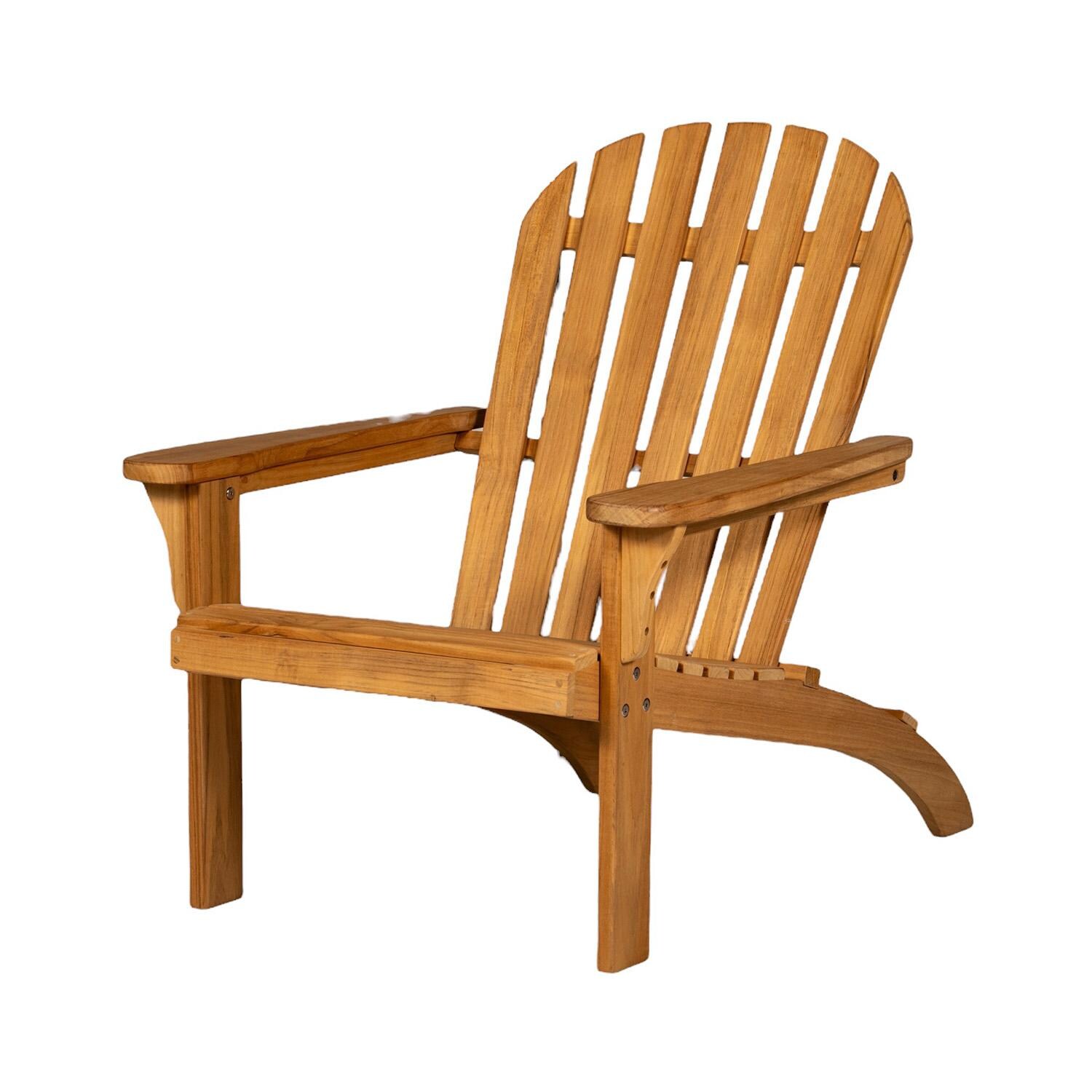 Teak Adirondack Chair in Natural Wood by Royal Teak Collection