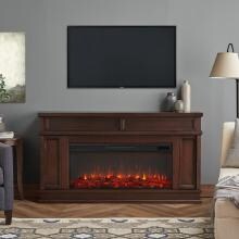 Real Flame 4020E-DW Torrey 60-Inch Electric Fireplace With Mantel - Dark Walnut