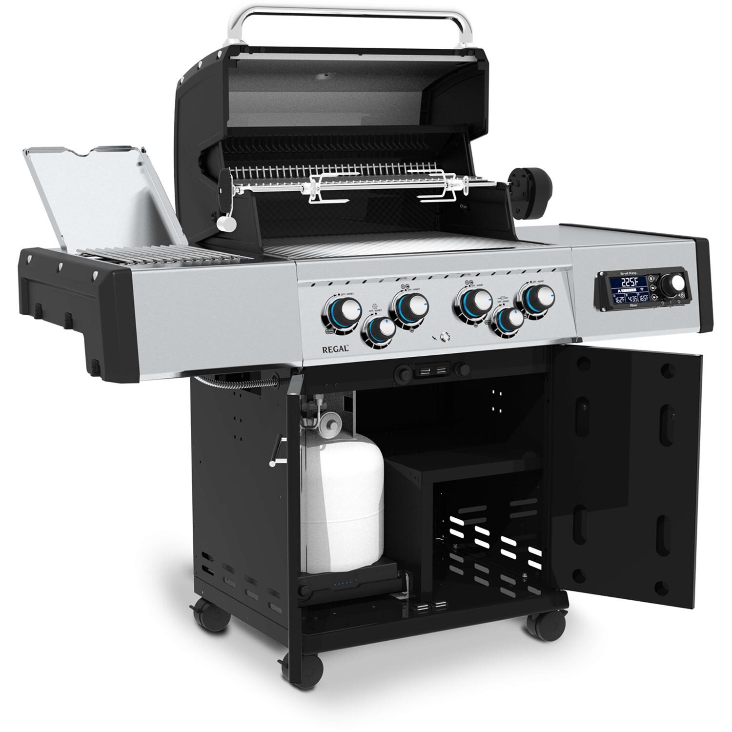 Broil King 687244 Regal Q 490 Pro IR Propane Grill - Angled Open - White Background thumbnail