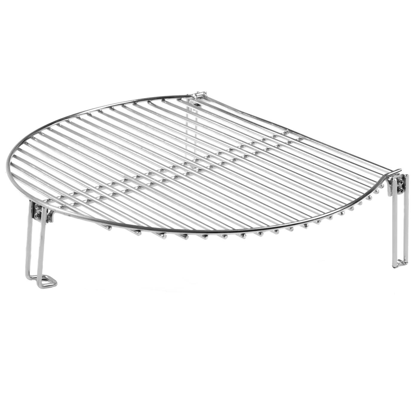 BBQGuys Signature Stainless Steel Grill Expander Cooking Grate For Kamado Grills - Fits Big Green Egg Large & Kamado Joe Classic - BBQ-KGE-17-SS