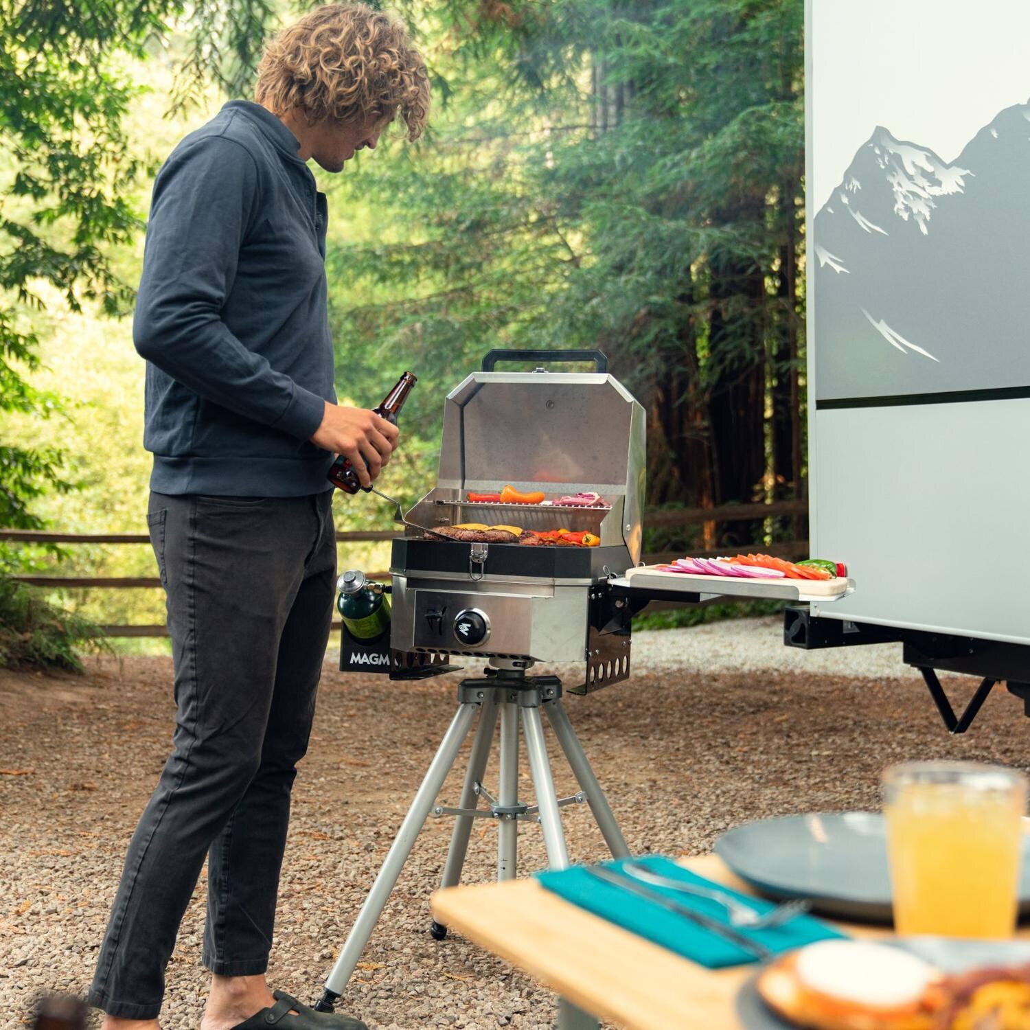 Magma CO10-101 Crossover Single Burner Firebox Outdoor Cooker - Shown With CO10-103 Grill Topper & T10-348 Quad Pod Stand (Topper & Stand Not Included) thumbnail