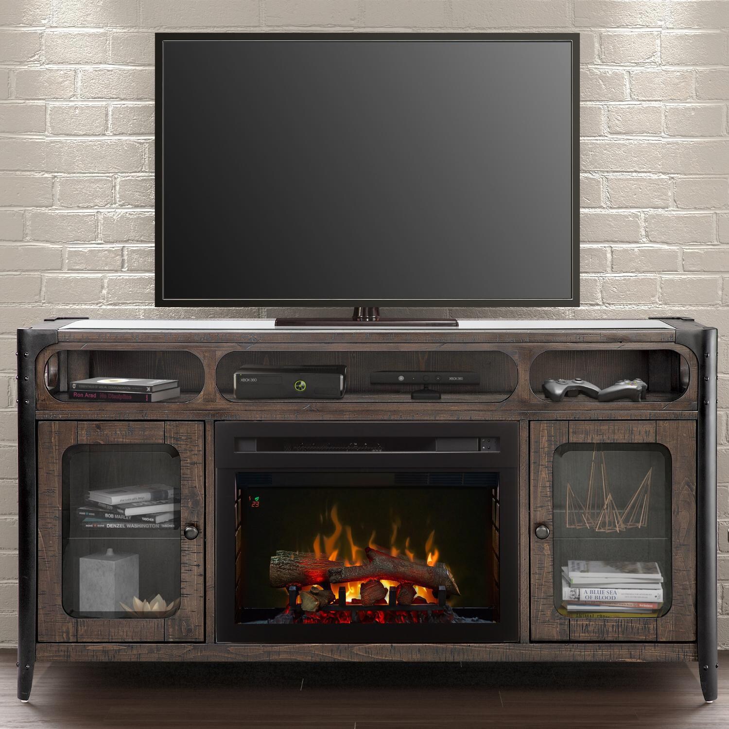 Dimplex - GDS25LD-1858NB - Multi-Fire XD Paige 60-Inch Media Console Electric Fireplace - Realogs - Noir Brown