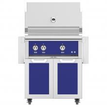 Hestan 30-Inch Natural Gas Grill W/ Rotisserie On Double Door Tower Cart - Prince - GABR30-NG-BU image