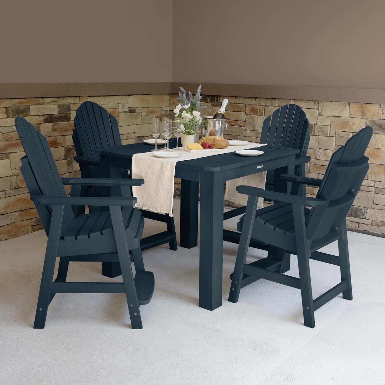 Dream Bay 5 Pc Square Counter-Height Dining Set in Federal Blue by Lakeview Outdoor Designs - Lifestyle thumbnail