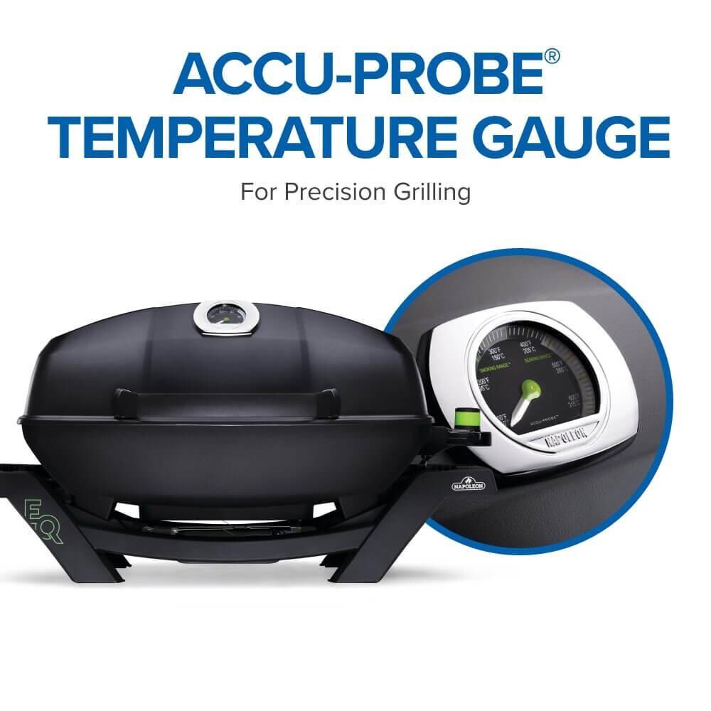Napoleon - PRO285E-BK - TravelQ Pro 285 Portable Electric Grill - Black - Accu-Probe Temperature Gauge - Detail thumbnail