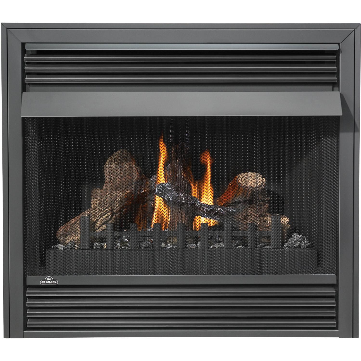 Napoleon Grandville 36-Inch Built-In Vent Free Propane Gas Fireplace W/ Millivolt Ignition And Black Contour Louvres thumbnail