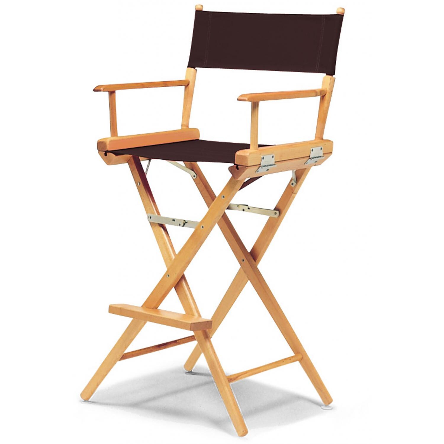 World Famous Bar Height Director Chair By Telescope Casual - Varnish/Brown