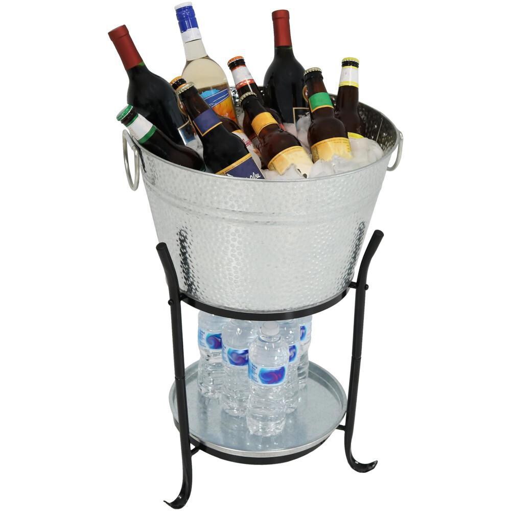 Ultimate Patio Ice Bucket Drink Cooler W/ Stand & Tray - Stocked thumbnail