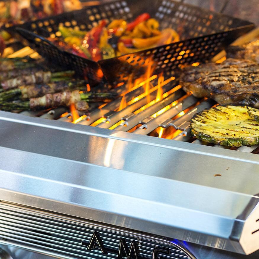 American Muscle Grill 54-Inch Built-In Gas Grill - Cooking With a Grill Wok thumbnail