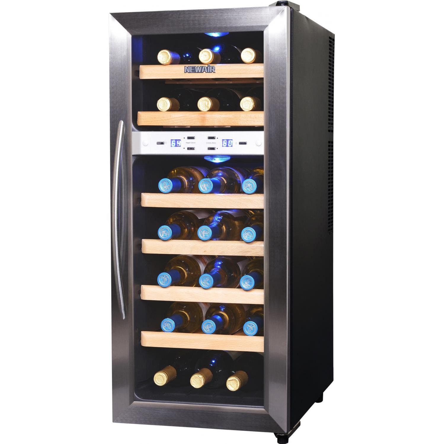 NewAir 21 Bottle Freestanding Dual Zone Thermoelectric Wine Cooler AW