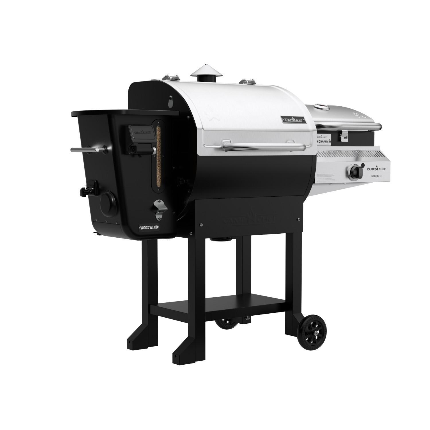 Camp Chef PG24CL Woodwind WiFi 24-Inch Pellet Grill With Propane Sidekick Sear Box - Left Side thumbnail